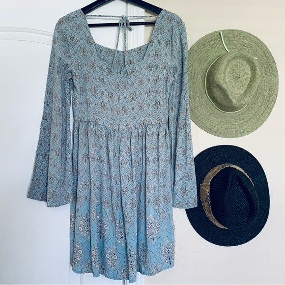 Miami Boho Babydoll Music Festival Concert Floral Print Mini Dress | Size: M - Picture 7 of 12